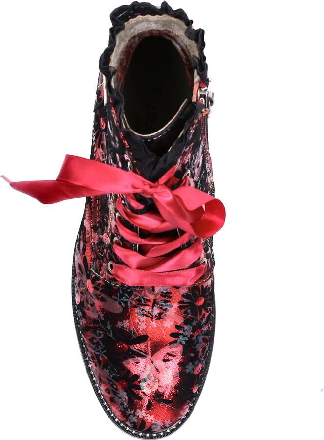 Laura Vita Dames veterboot Emcmao Rood combinatie