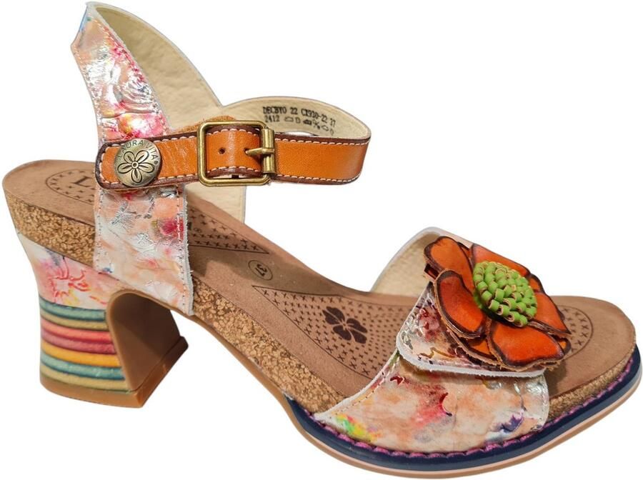 Laura Vita Multicolor Bloem Sandalen Decbyo Stijl - Foto 2