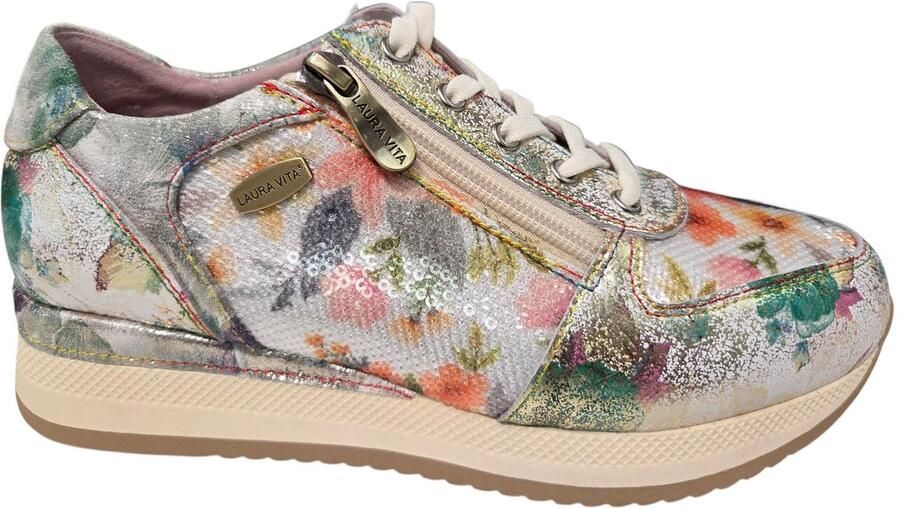 Laura Vita Gycmo 58 Vert Sneakers Multi Bloempatroon Leer Dames Multi Bloem