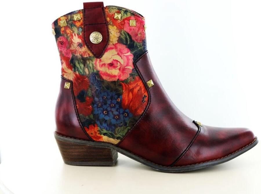 Laura Vita Hicnio 20 Bourgogne Cowboy Laarzen Bordeaux Leer Dames Bordeaux