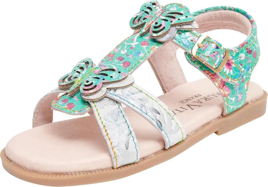 Laura Vita Juliana 01 Kindersandalen Groen Leer