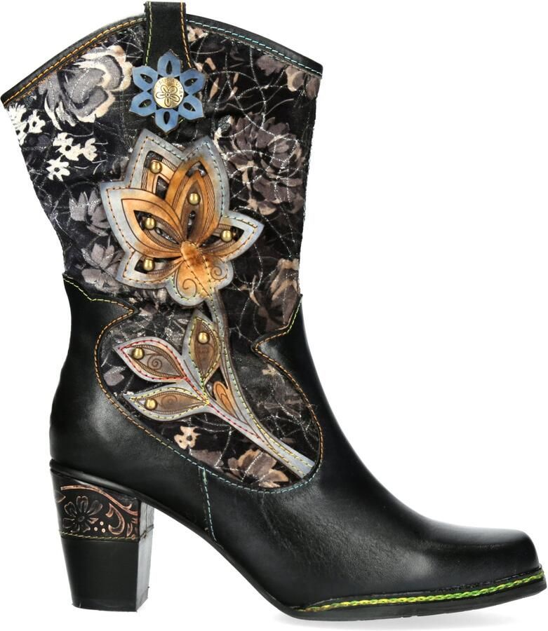 Laura Vita Dames westernlaars Cendrillon 24 noir Zwart combinatie