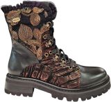 Laura Vita Kouleo Zwarte Dames Veterboots Zwart - Zwart