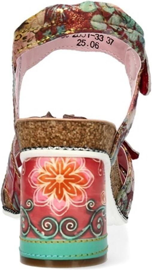 Laura Vita kurk voetbed sandaal met floral print - Foto 2