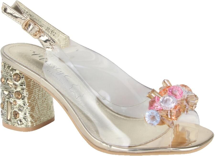 Laura Vita MARLEN 02 Or dames sandalen gekleed metallic