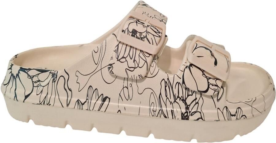 Laura Vita Neon 17 Dames Slippers Slides Beige