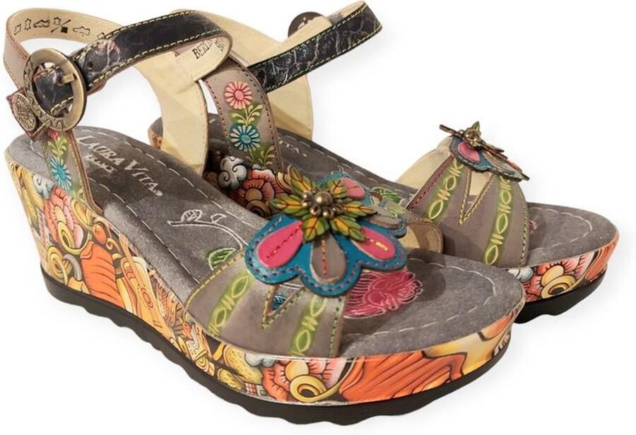 Laura Vita Sandaal Berlino 02 SD317-2 Grijs Multi