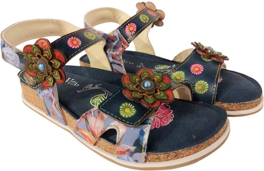 Laura Vita Sandaal Brcyano 12 AS318-12 Jeans Blauw Multi