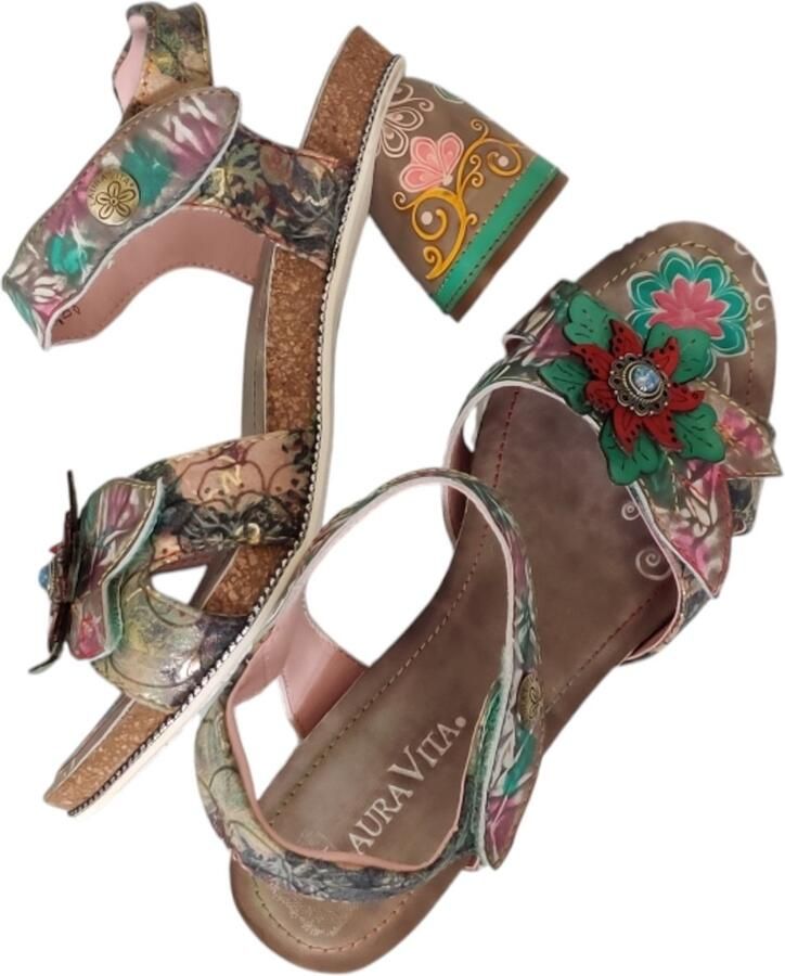 Laura Vita Sandaal Framboiseo Groen