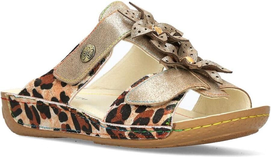 Laura Vita Slipper Linao 01 SL918-1D Brons Combi Dames Brons