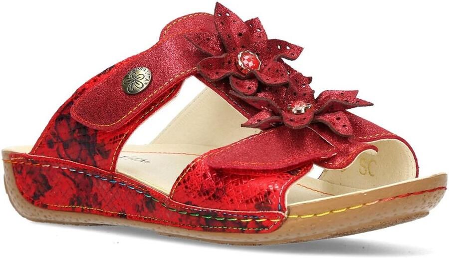 Laura Vita Slipper Linao 01 SL918-1D Grenat Rood