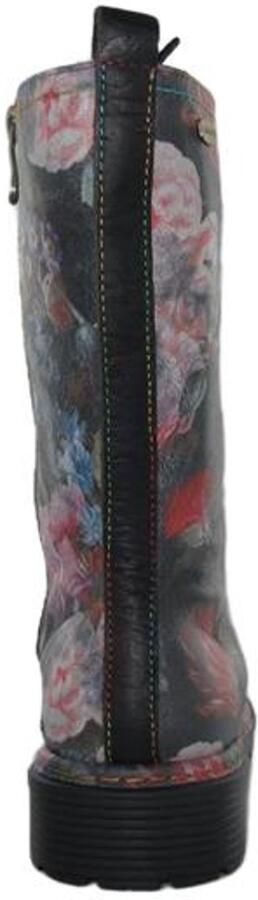Laura Vita stoere veterboots Incaso 18 Zwart Combi