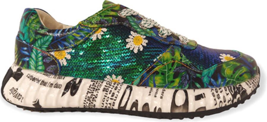 Laura Vita Limited Sneaker Burton 05 SL1826-A5 Vert Groen Multi