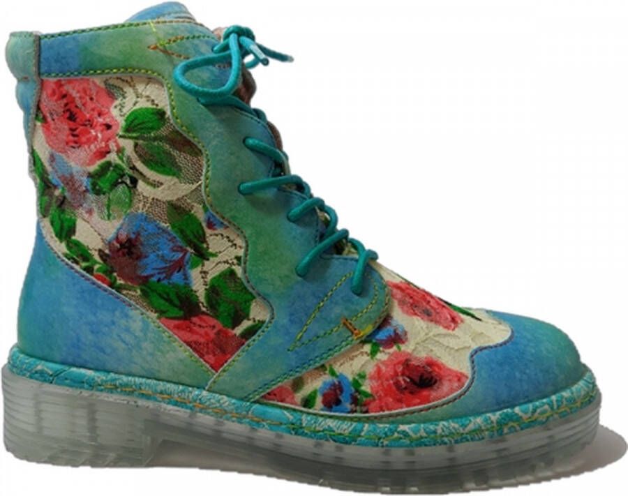 Laura Vita Veterboot Incaso 102 SO1127 102 Blauw Groen Combi 4 - Schoenen.nl