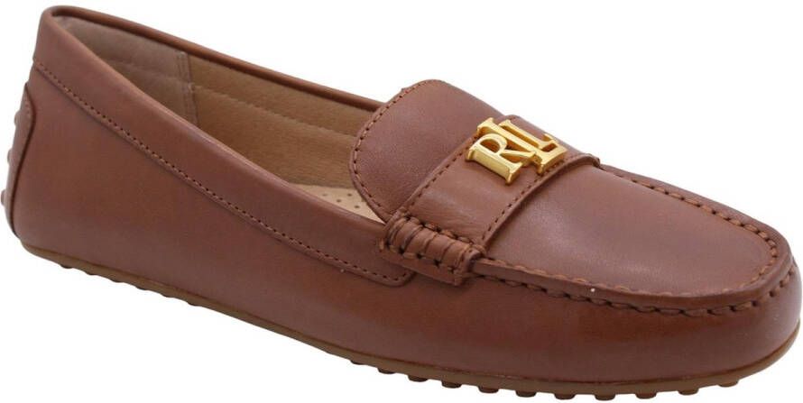LAUREN RALPH LAUREN Barnsbury Flats Driver Mocassins Instappers Dames Bruin