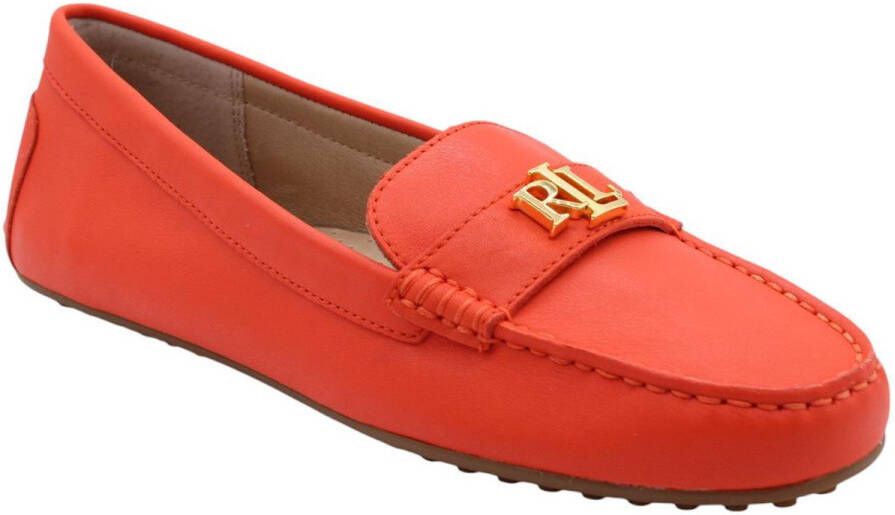 LAUREN RALPH LAUREN Barnsbury Flats Driver Mocassins Instappers Dames Oranje