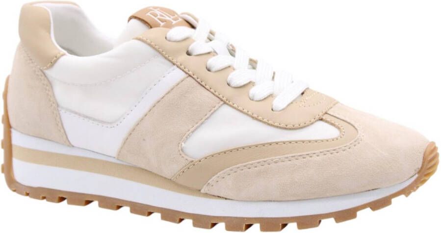 Lauren Ralph Lauren Sneakers van leermix met reliëflogo model 'Dani'
