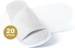Lavea 20er Set Hotelslippers Pantoffels Slippers Gastenslippers & Hotelpantoffels Eén Maat voor Hotel Spa en Thuis Hotelkwaliteit Open Wit