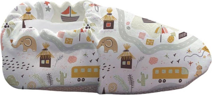 Lavendel Baby Slofjes Huisslippers Antislip Zool Kleurrijk Bedrukt Zacht Katoenen Comfortabel Oekotex Gecertificeerd Veilig voor Kinderen en Baby's Zijderoute