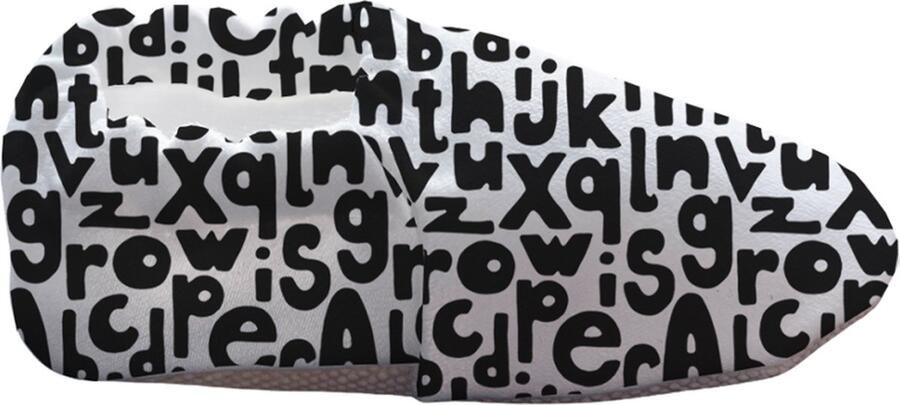Lavendel Baby Slofjes Huisslippers Antislip Zool Kleurrijk Bedrukt Zacht Katoenen Comfortabel Oekotex Gecertificeerd Veilig voor Kinderen en Baby's Alfabet
