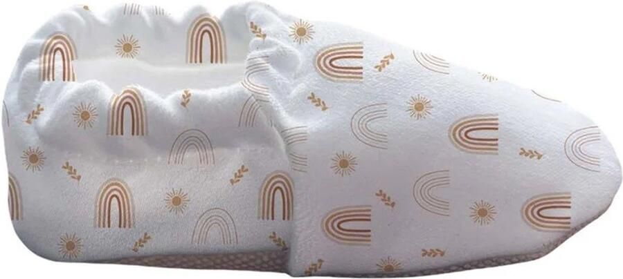 Lavendel Baby Slofjes Huisslippers Antislip Zool Kleurrijk Bedrukt Zacht Katoenen Comfortabel Oekotex Gecertificeerd Veilig voor Kinderen en Baby's Bohemien