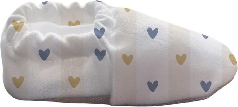Lavendel Baby Slofjes Huisslippers Antislip Zool Kleurrijk Bedrukt Zacht Katoenen Comfortabel Oekotex Gecertificeerd Veilig voor Kinderen en Baby's Hartjes