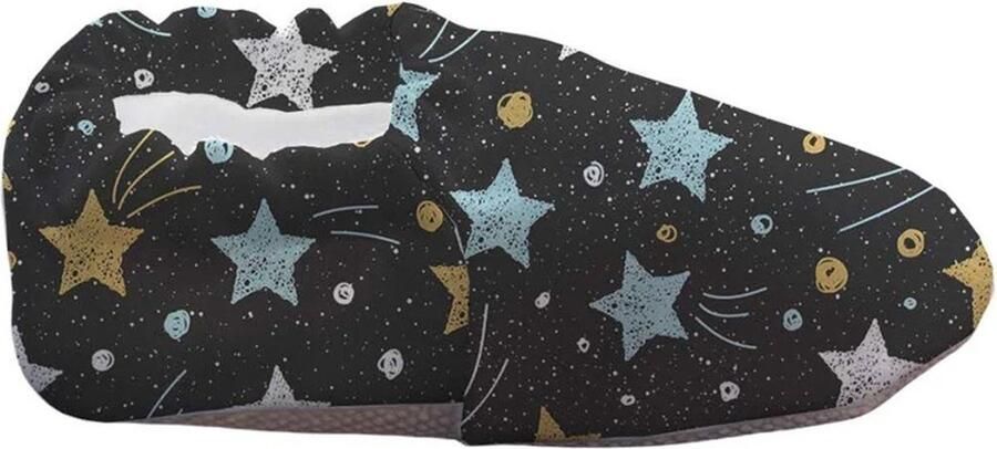 Lavendel Baby Slofjes Huisslippers Antislip Zool Kleurrijk Bedrukt Zacht Katoenen Comfortabel Oekotex Gecertificeerd Veilig voor Kinderen en Baby's Komeet