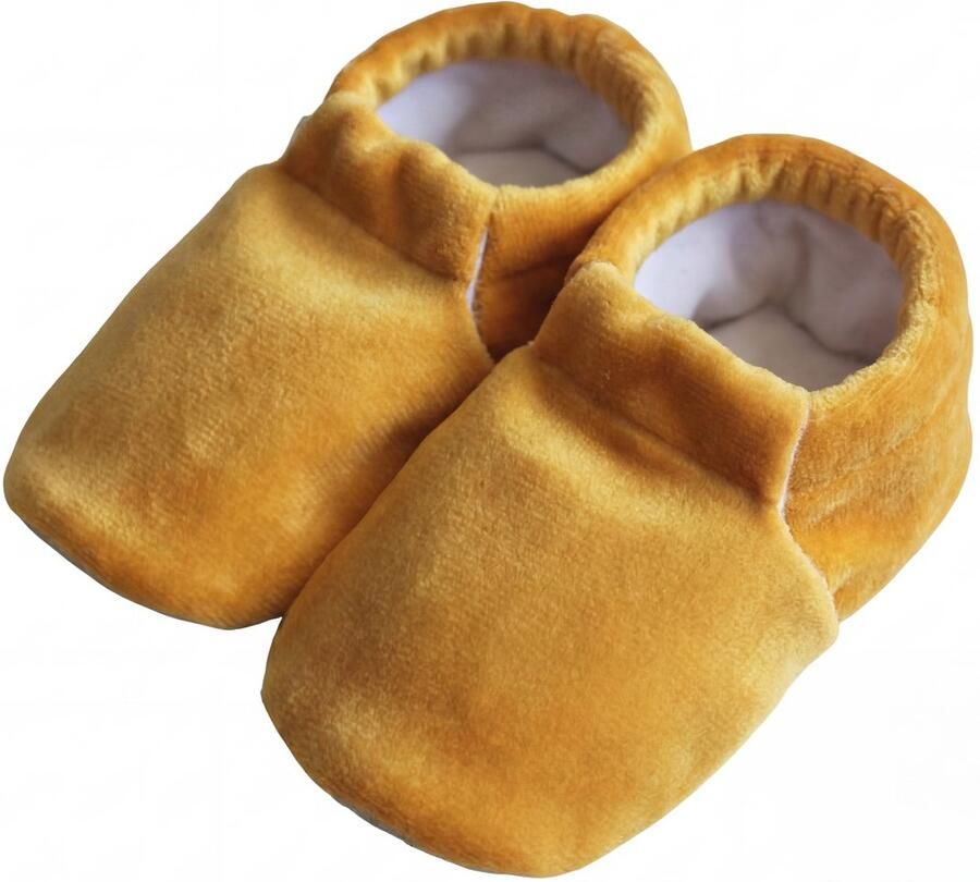Lavendel Baby Slofjes Huisslippers Antislip Zool Kleurrijk Bedrukt Zacht Katoenen Comfortabel Oekotex Gecertificeerd Veilig voor Kinderen en Baby's Mosterd Fluweel
