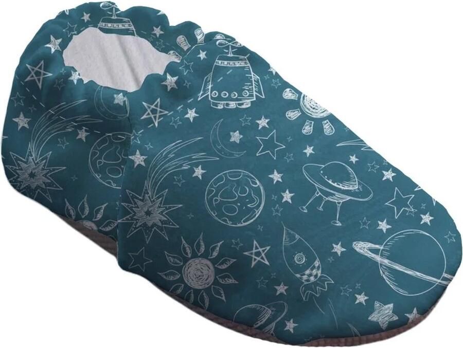 Lavendel Baby Slofjes Huisslippers Antislip Zool Kleurrijk Bedrukt Zacht Katoenen Comfortabel Oekotex Gecertificeerd Veilig voor Kinderen en Baby's Spatie