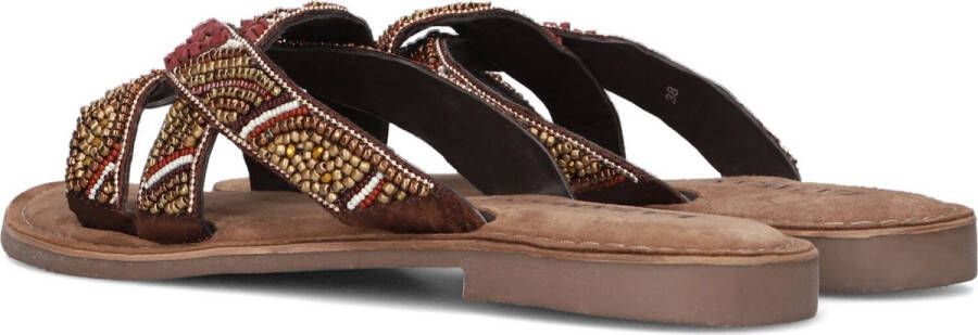 Lazamani Bruine Kralen Kruisband Slippers - Foto 3