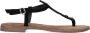 Lazamani Zwarte Kralensandalen Black Dames - Thumbnail 2