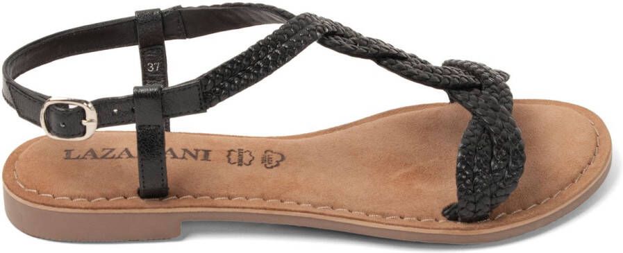 Lazamani Aida Dames Sandalen Leer Black