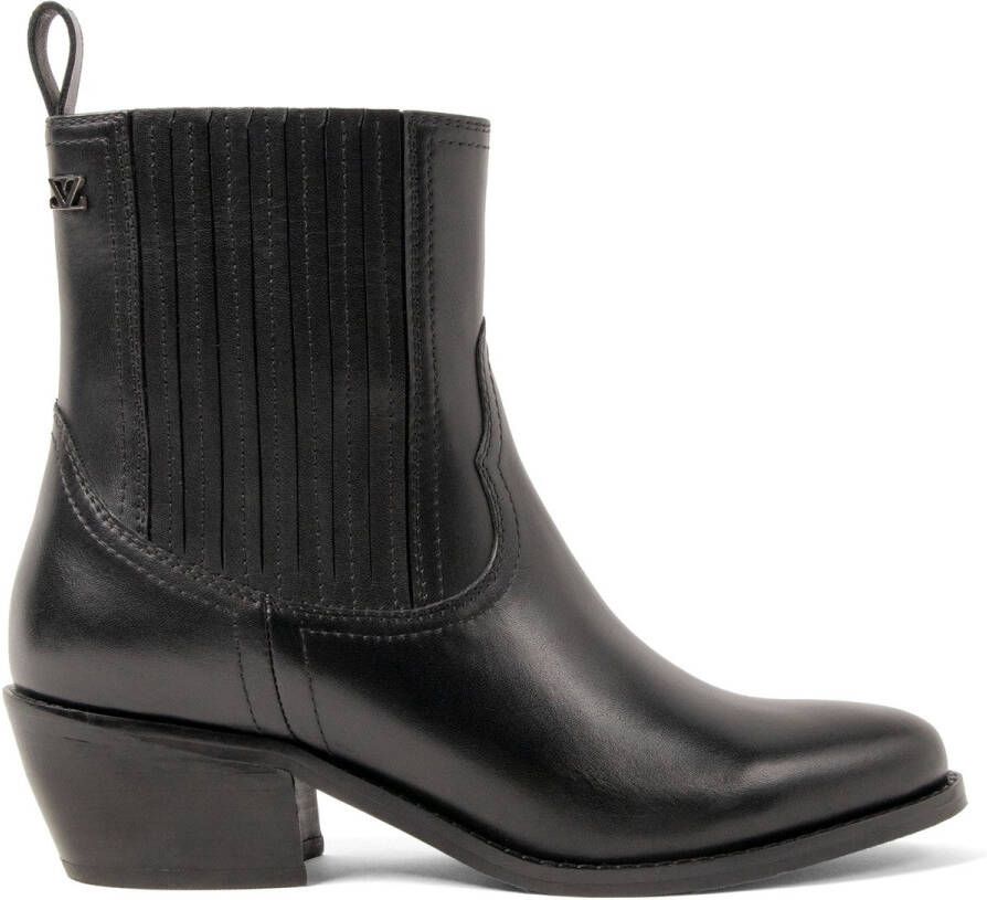 Lazamani An Dames Enkellaarsjes Leer Black