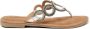 Lazamani Arielle Leren Dames Slippers Silver - Thumbnail 5