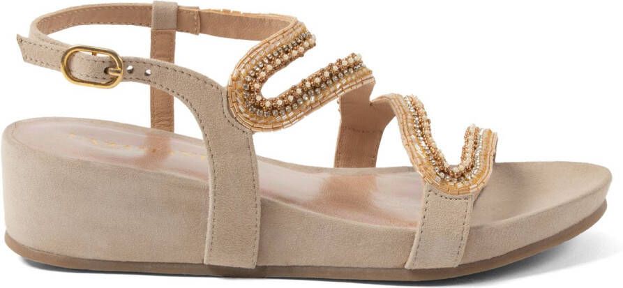 Lazamani Aurelia Dames Sandalen Suede Biscuit
