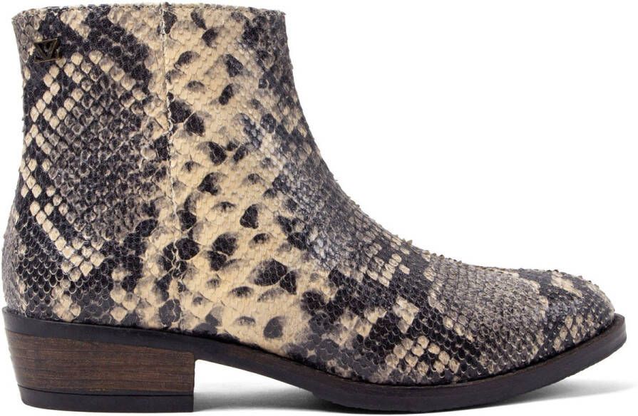 Lazamani Beverly Dames Enkellaarsjes Leer Offwhite