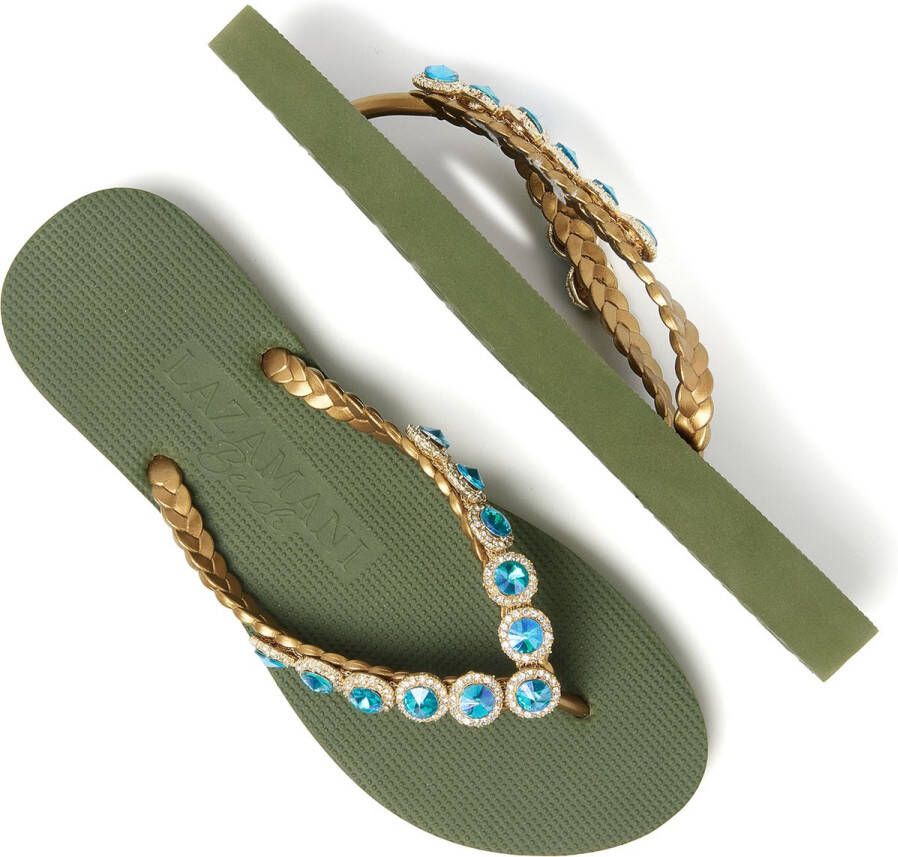 Lazamani Bora Dames Slippers Green