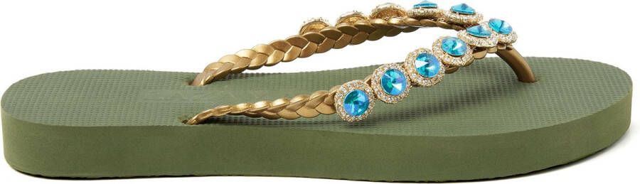 Lazamani Bora Dames Slippers Green