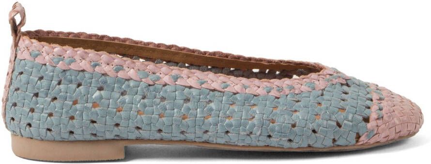 Lazamani Brisa Dames Ballerinas Leer Aqua