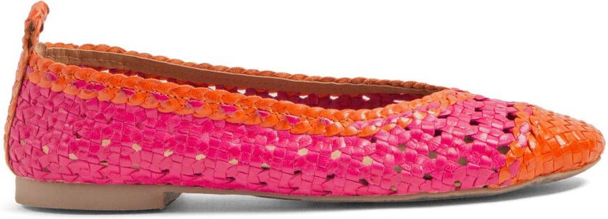 Lazamani Brisa Dames Ballerinas Leer Fuxia