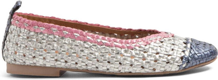Lazamani Brisa Dames Ballerinas Leer Silver