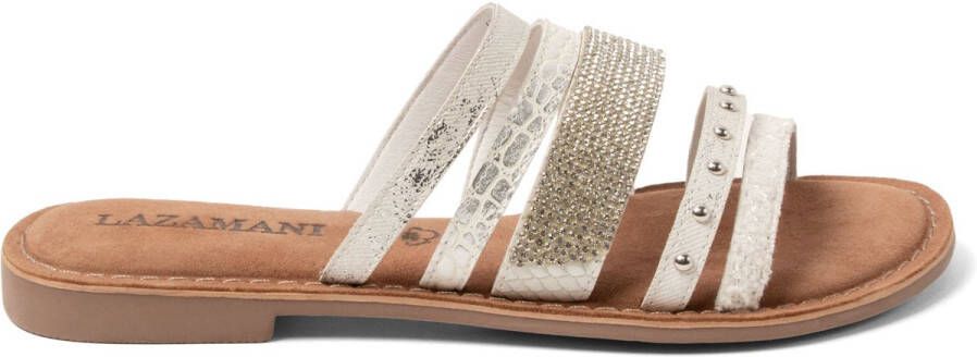 Lazamani Caro Dames Slippers White