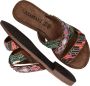 Laza i Versierde slippers met suède Bruin Leer Leren slippers - Thumbnail 3