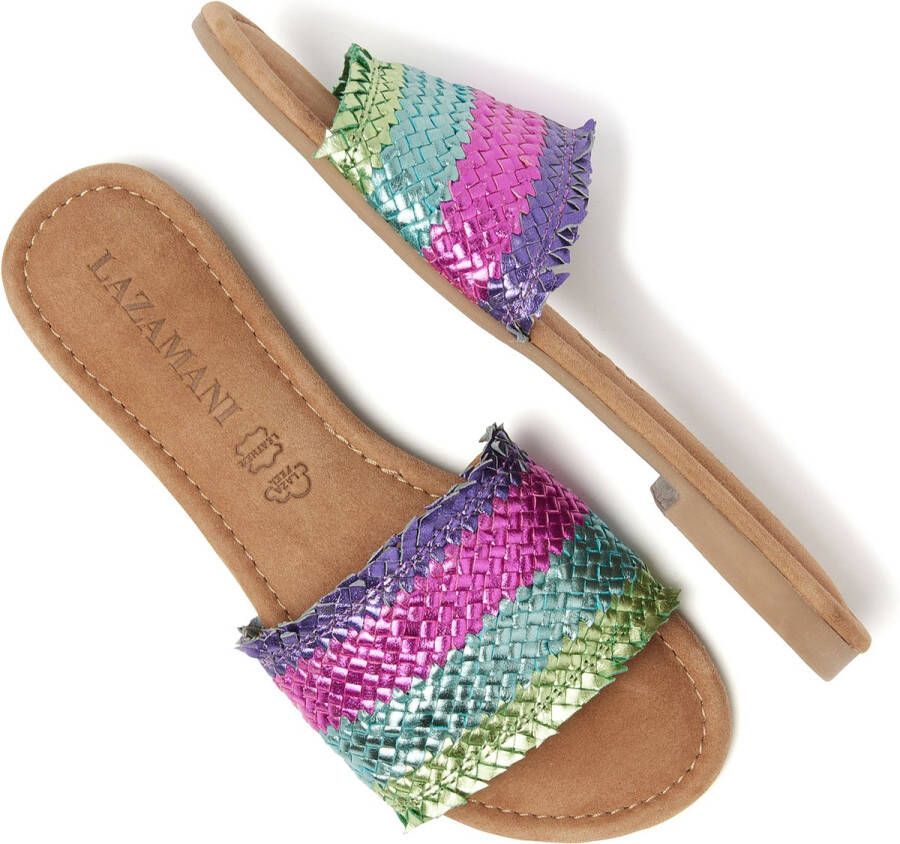 Lazamani Blauwe Dames Slippers Comfort Stijl