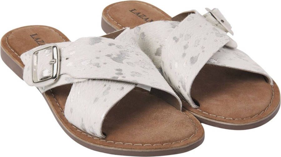 Lazamani Crossed Straps Slippers Dames