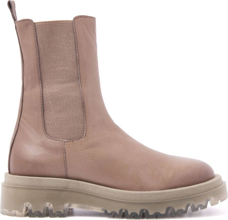 Lazamani Dames Chelsea Boots 67.071 Taupe Leer LA67071taupe
