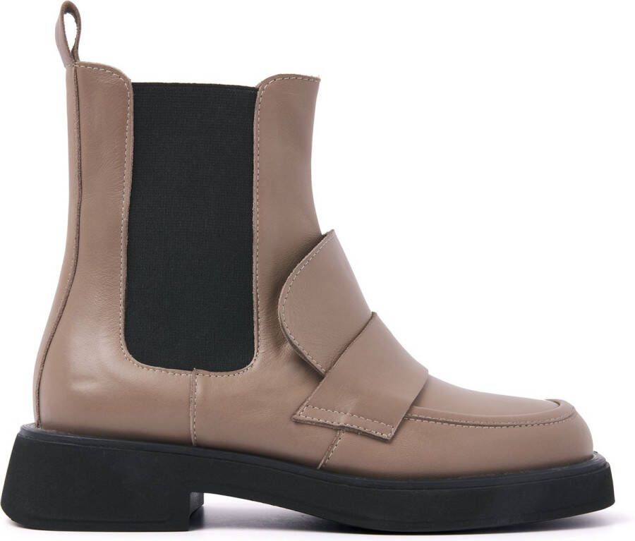 Lazamani Dames Chelsea Boots 68.048 Taupe Leer