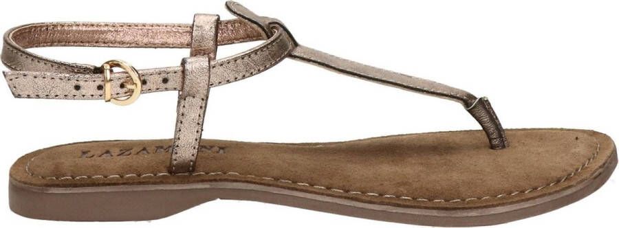 Lazamani Ladies shiny sandals Brons Leer Platte sandalen Dames - Foto 5