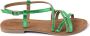 Lazamani Zoe Leren Dames Sandalen Green - Thumbnail 1
