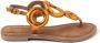 Lazamani Oranje Sandaal met Metallic Afwerking Orange Dames - Thumbnail 9